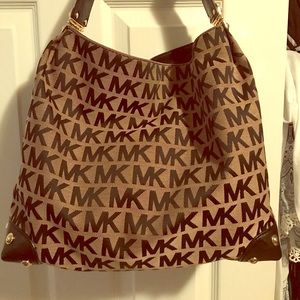 Black signature pattern Michael Kors purse